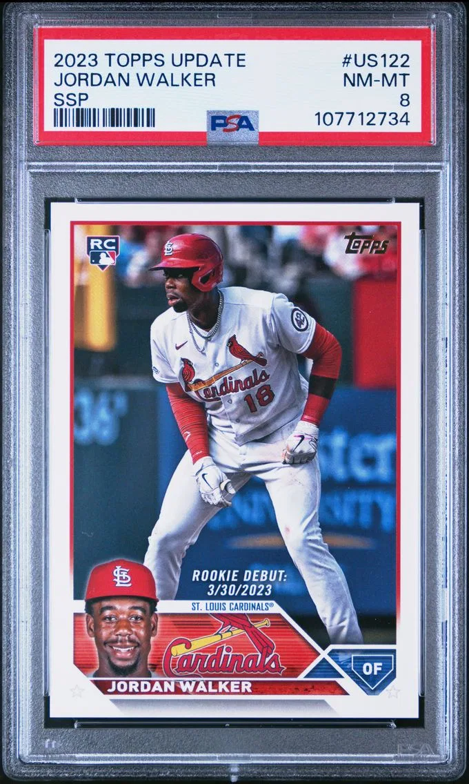 2023 #US122 Jordan Walker PSA 8 Topps Update — Common