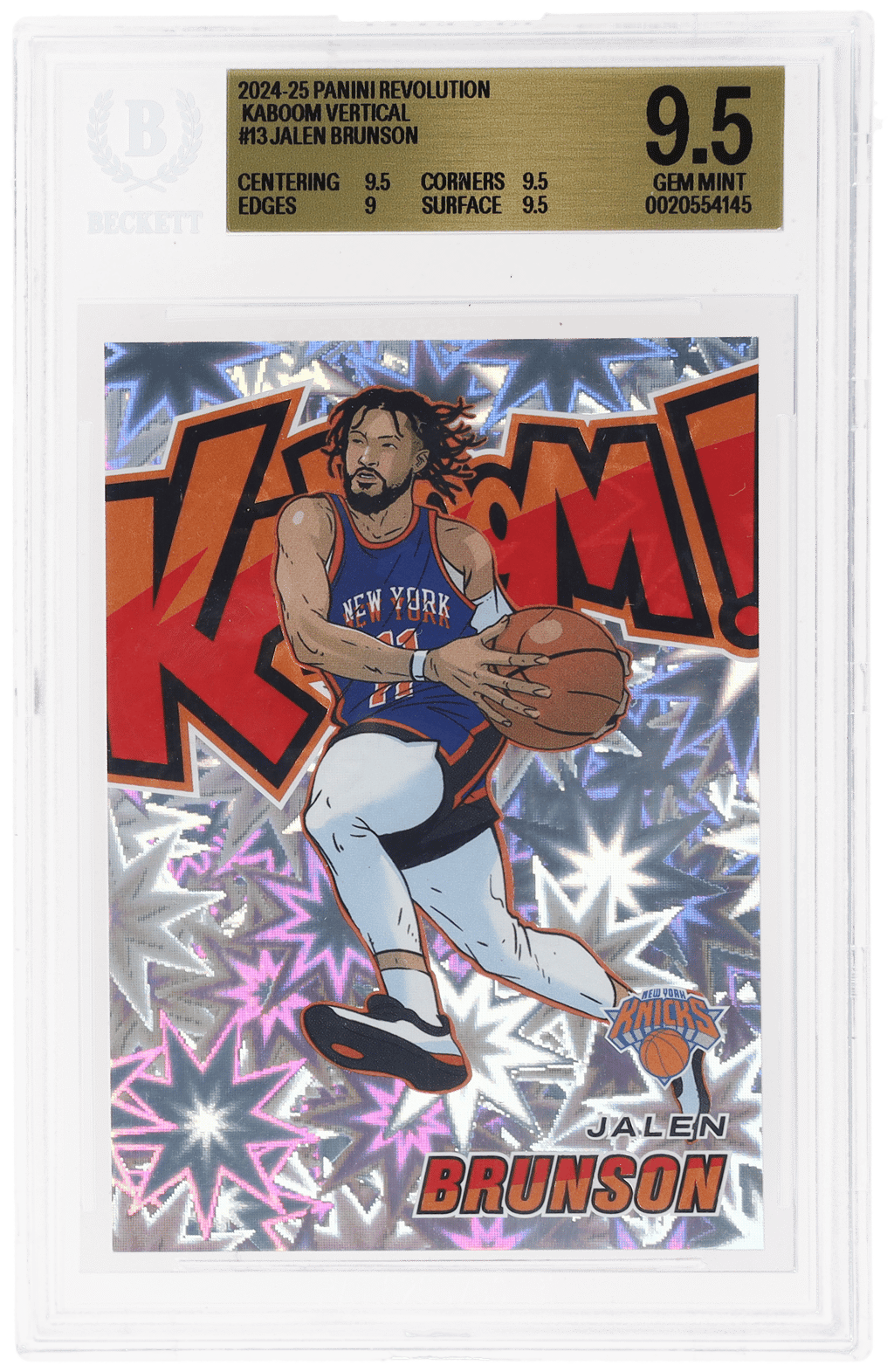 2024 Panini Revolution Kaboom Vertical Jalen Brunson #13 BGS 9.5