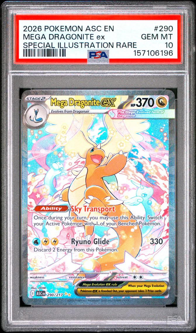 2026 #290 Mega Dragonite EX PSA 10 Asc EN-Ascended Heroes — Uncommon