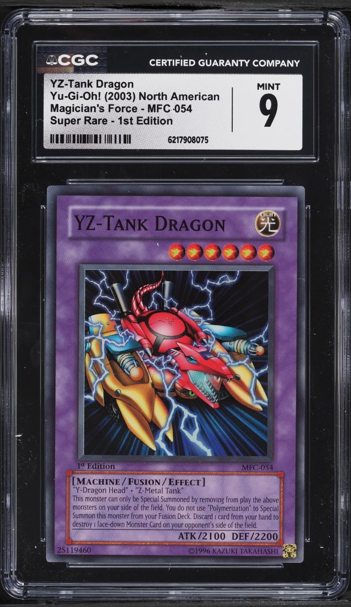 2003 Yu-Gi-Oh! Magician's Force 1st Edition Super Rare YZ-Tank Dragon #MFC-054 CGC 9 MINT