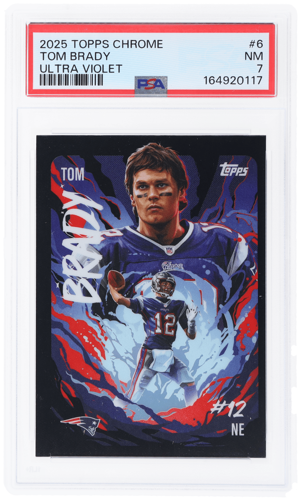 2025 Topps Chrome Ultra Violet Tom Brady #UV-6 PSA 7
