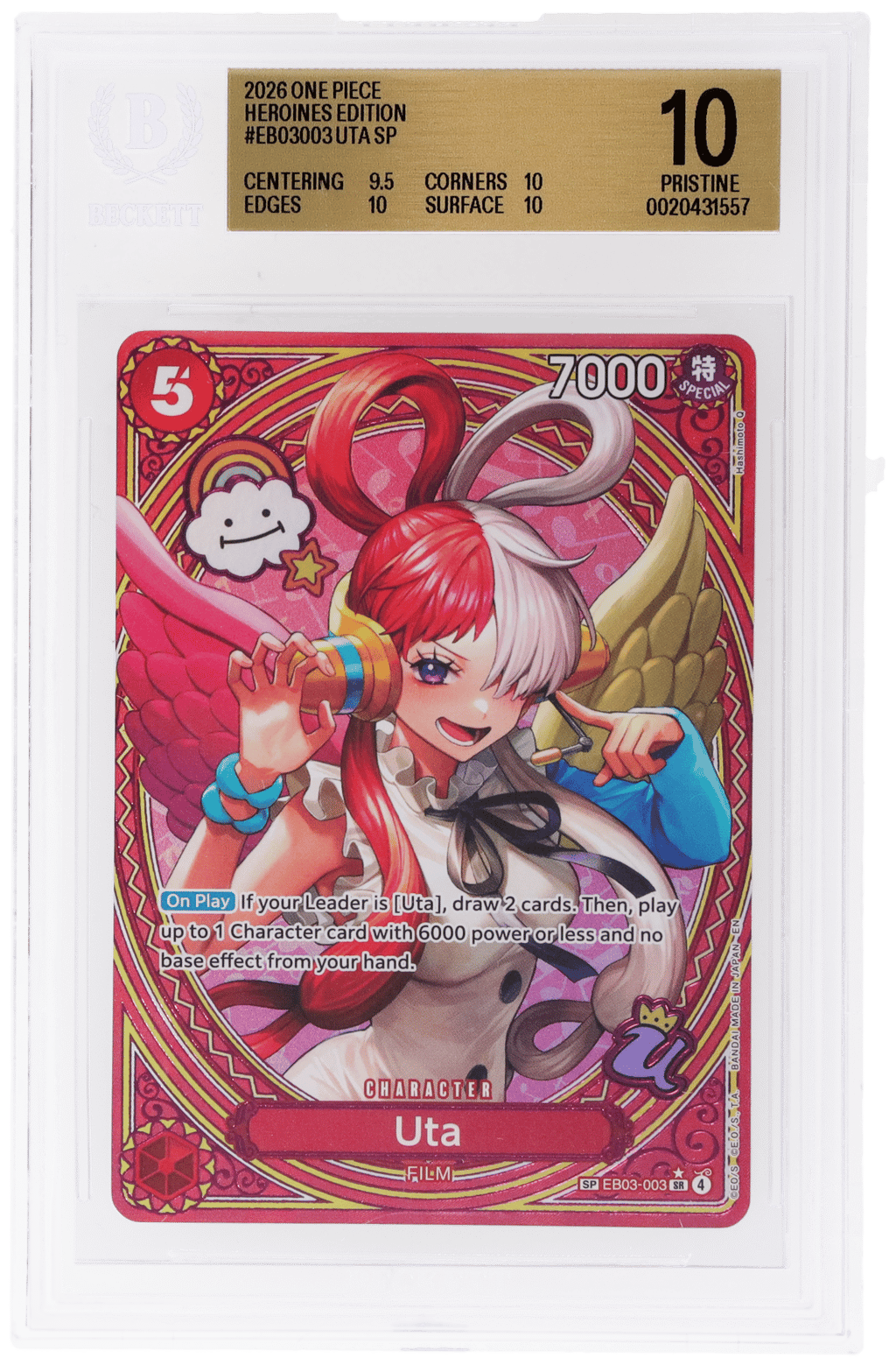 2026 One Piece Heroines Edition SP Uta #EB03-003 BGS 10