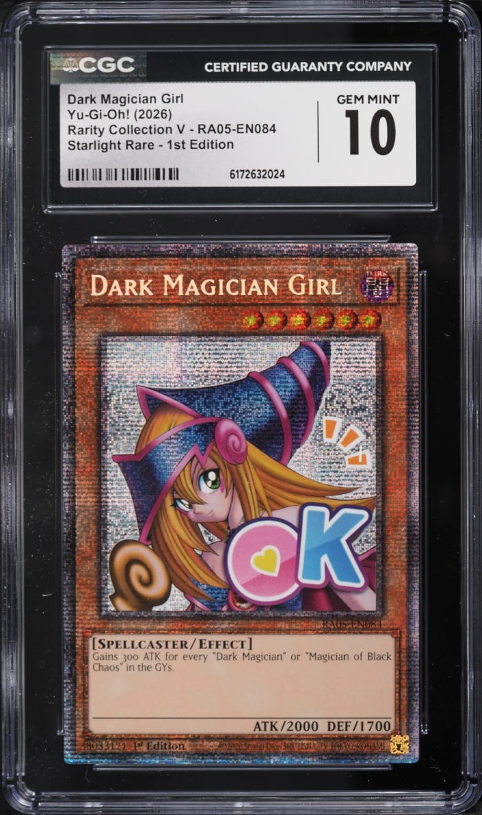 2026 Yu-Gi-Oh! RA05 1st Edition Starlight Rare Dark Magician Girl #RA05-EN084 CGC 10 GEM MINT