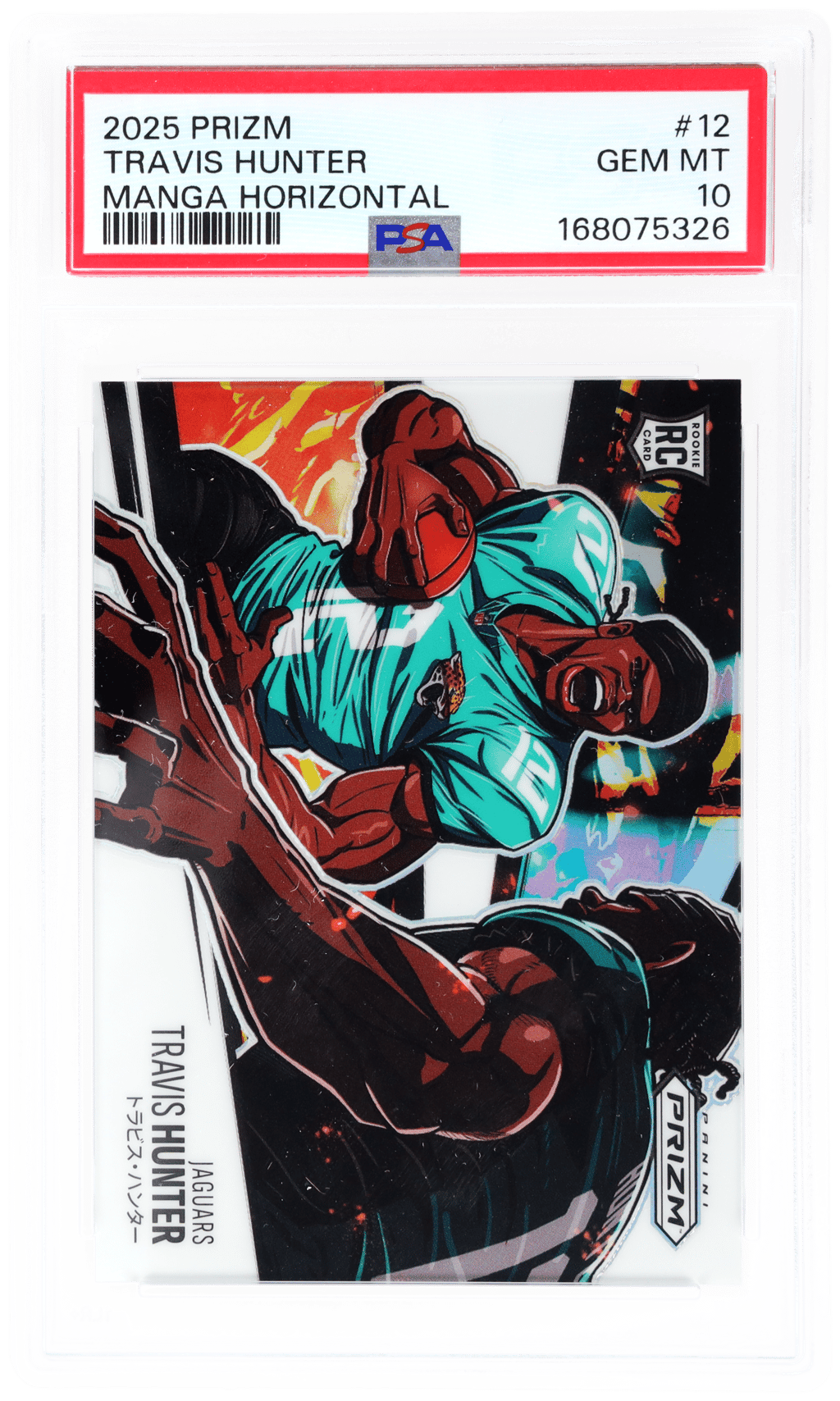 2025 Panini Prizm Manga Horizontal Travis Hunter #12 PSA 10