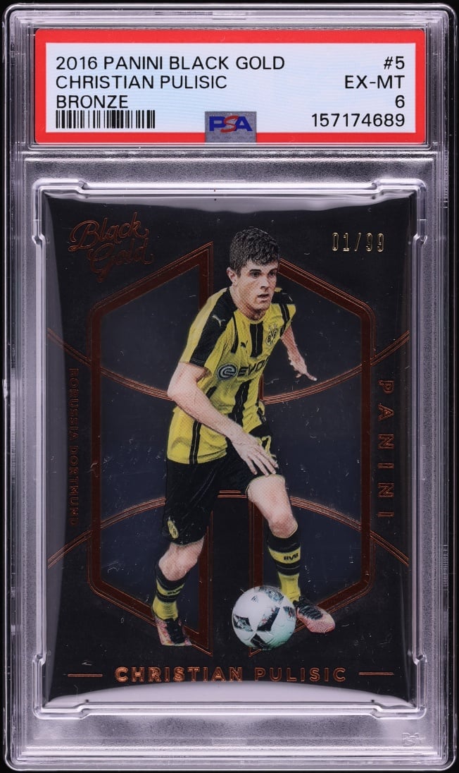 2016 Panini Black Gold Bronze Christian Pulisic 1/99 #5 PSA 6 EXMT