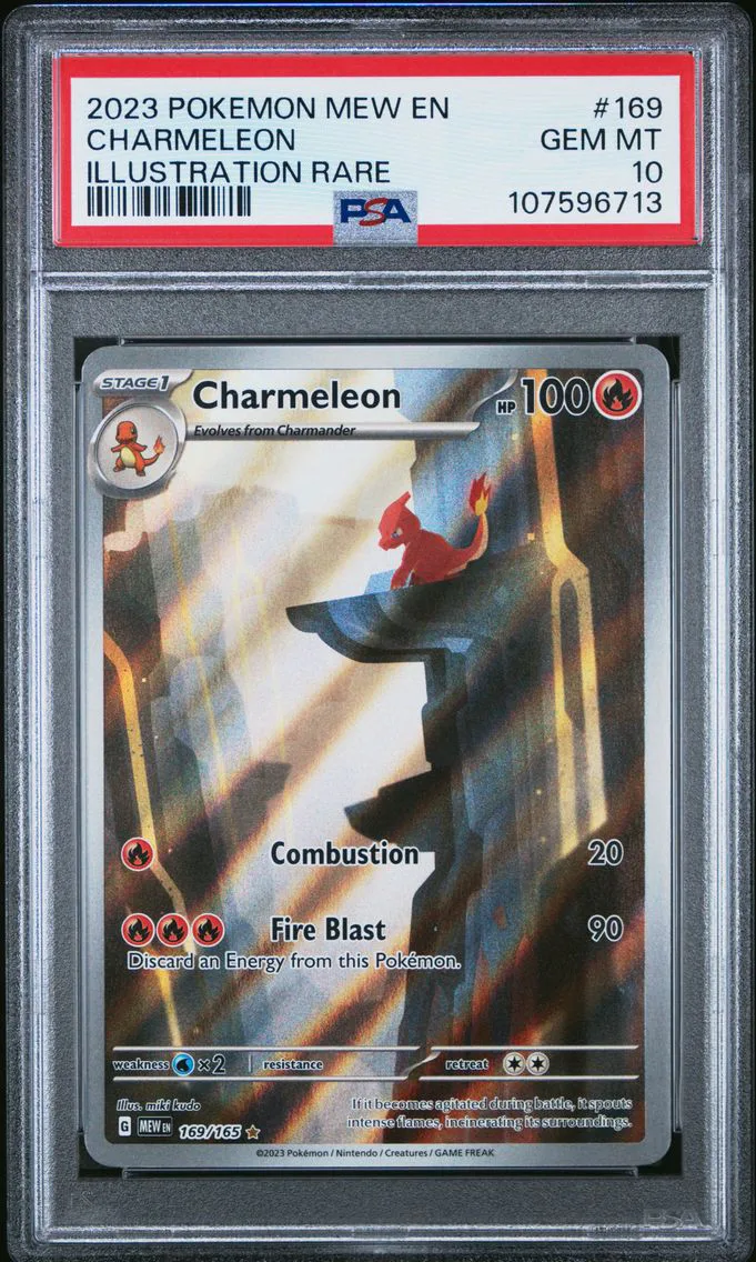 2023 #169 Charmeleon PSA 10 Mew EN-151 Pokemon — Rare
