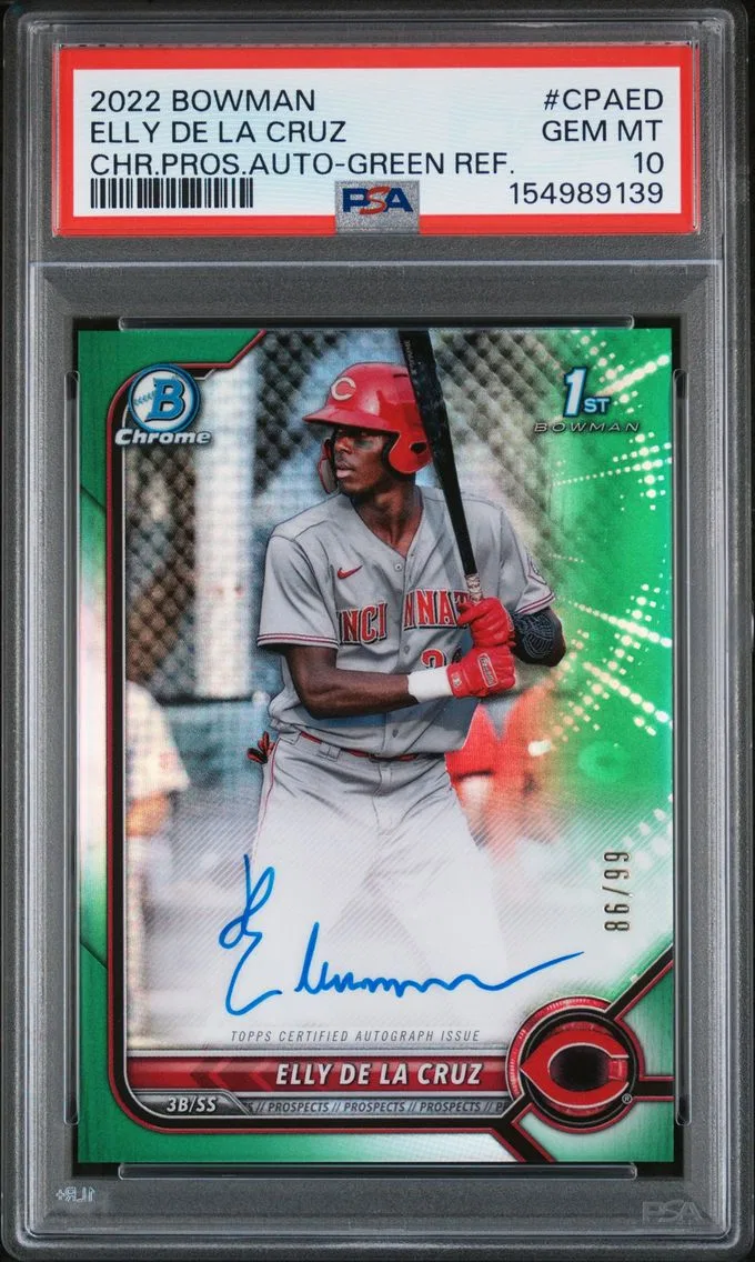 2022 #CPAED Elly de La Cruz PSA 10 Bowman Chrome Prospect Autographs — Epic