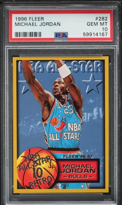 1996 Fleer Basketball Michael Jordan #282 PSA 10 GEM MINT