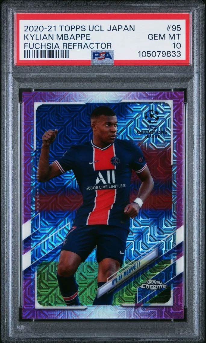 2020 #95 Kylian Mbappe PSA 10 Topps UEFA Champions League Japan Edition — Rare