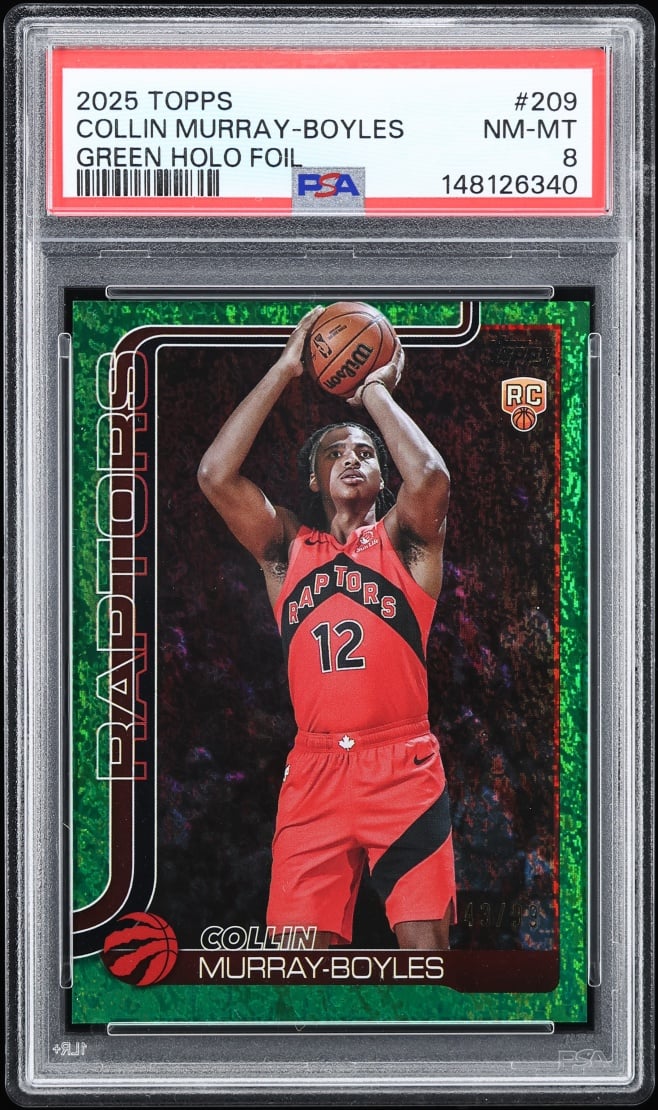 2025 Topps Green Holo Foil Collin Murray-Boyles ROOKIE /99 #209 PSA 8 NM-MT