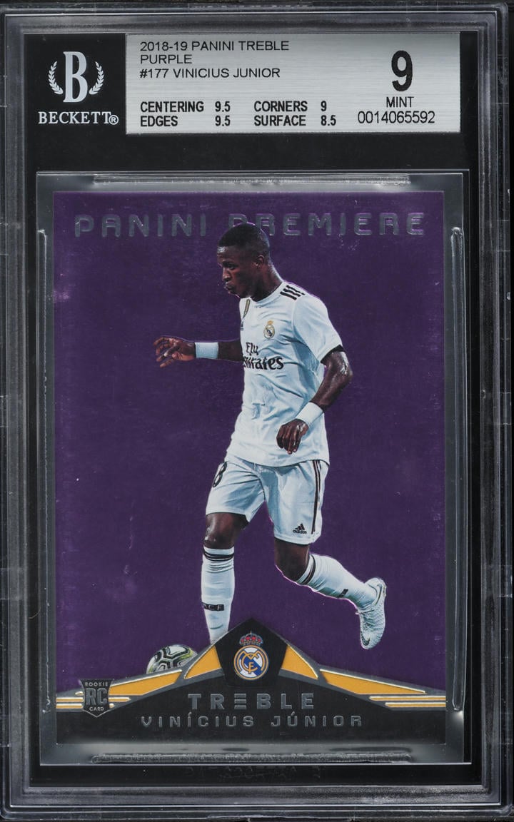 2018 Panini Treble Purple Vinicius Junior ROOKIE /49 #177 BGS 9 MINT