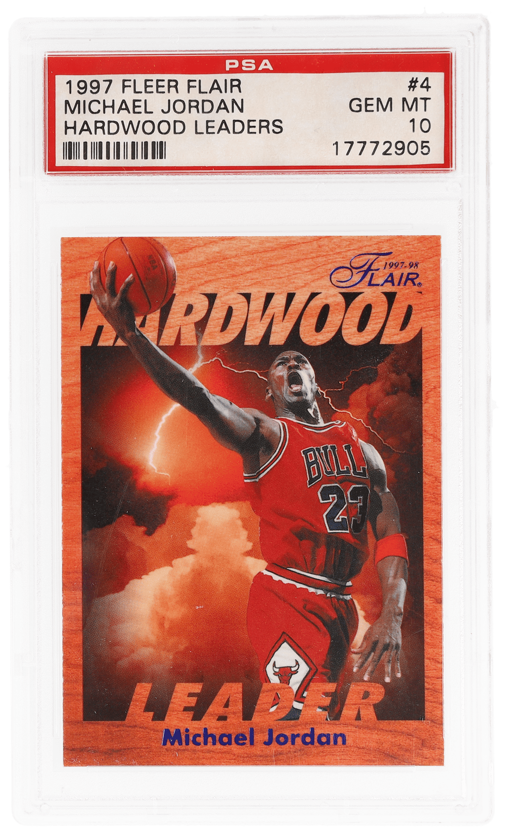1997 Fleer Flair Hardwood Leaders Michael Jordan #4 PSA 10
