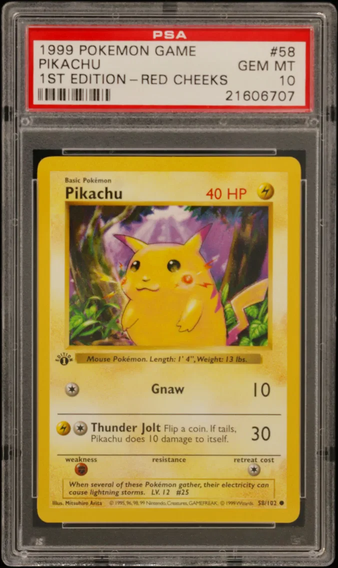 1999 #58 Pikachu PSA 10 Game — Epic