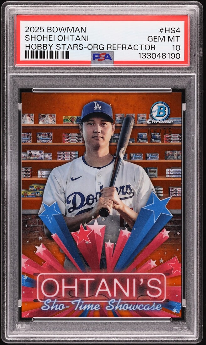 2025 Bowman Chrome Hobby Stars Orange Refractor Shohei Ohtani /25 #HS-4 PSA 10 GEM MINT