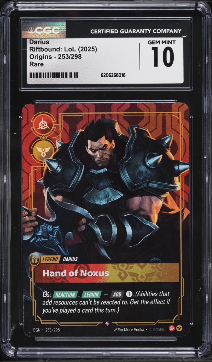 2025 Riftbound League Of Legends LoL Origins Darius #253 CGC 10 GEM MINT