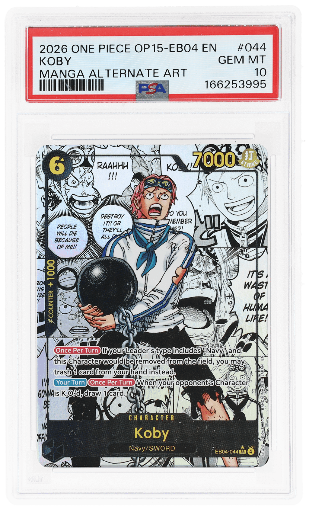 2026 One Piece Adventure On Kami's Island Manga Alternate Art Koby #EB04044 PSA 10