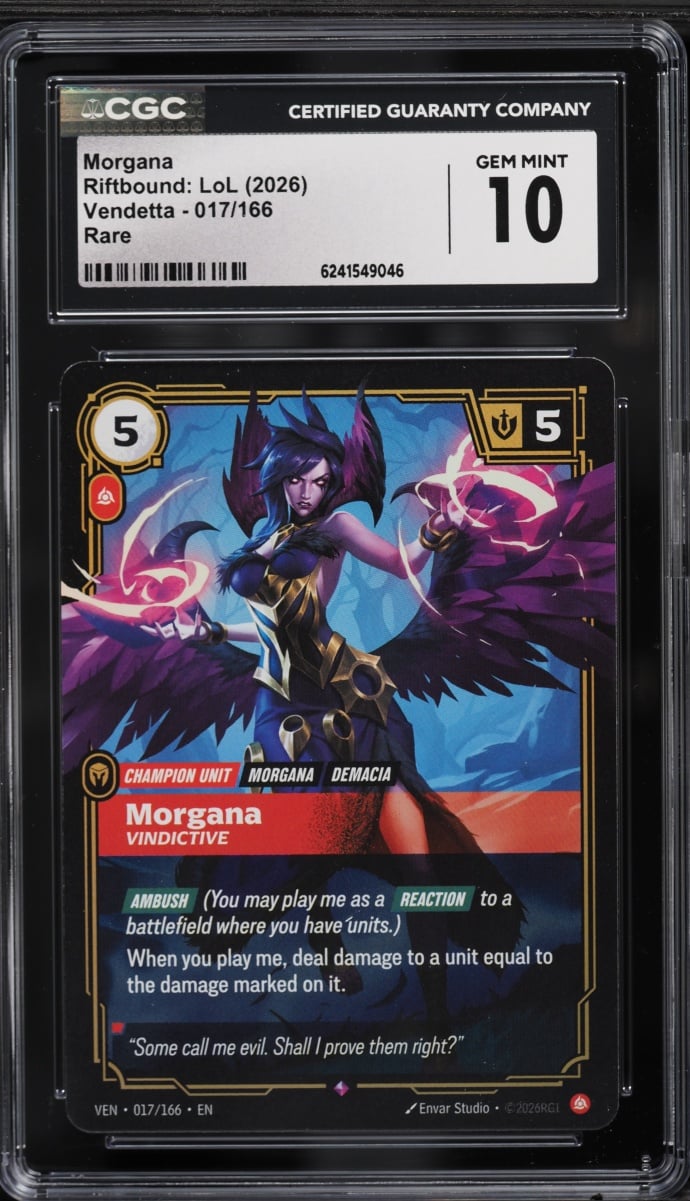 2026 Riftbound: LoL Vendetta Morgana #017 CGC 10 GEM MINT