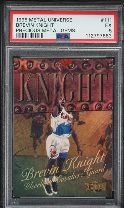 1998 Metal Universe Precious Metal Gems PMG Brevin Knight /50 #111 PSA 5 EX