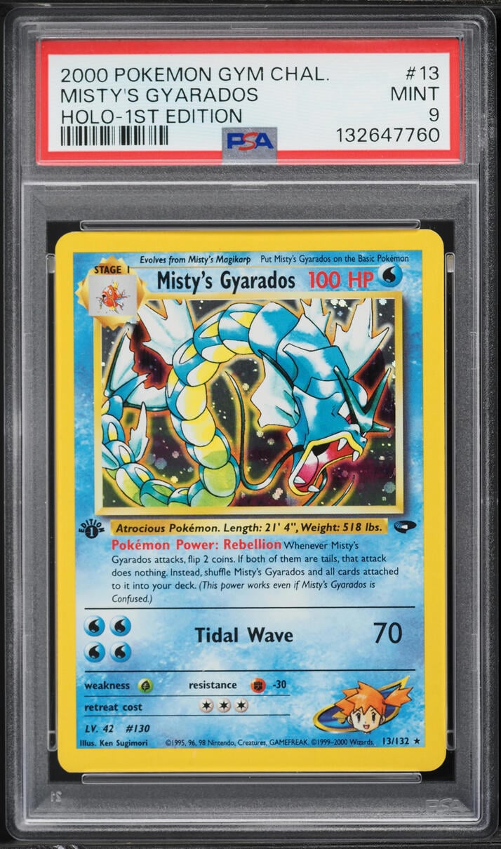 2000 Pokemon Gym Challenge 1st Edition Holo Misty's Gyarados #13 PSA 9 MINT