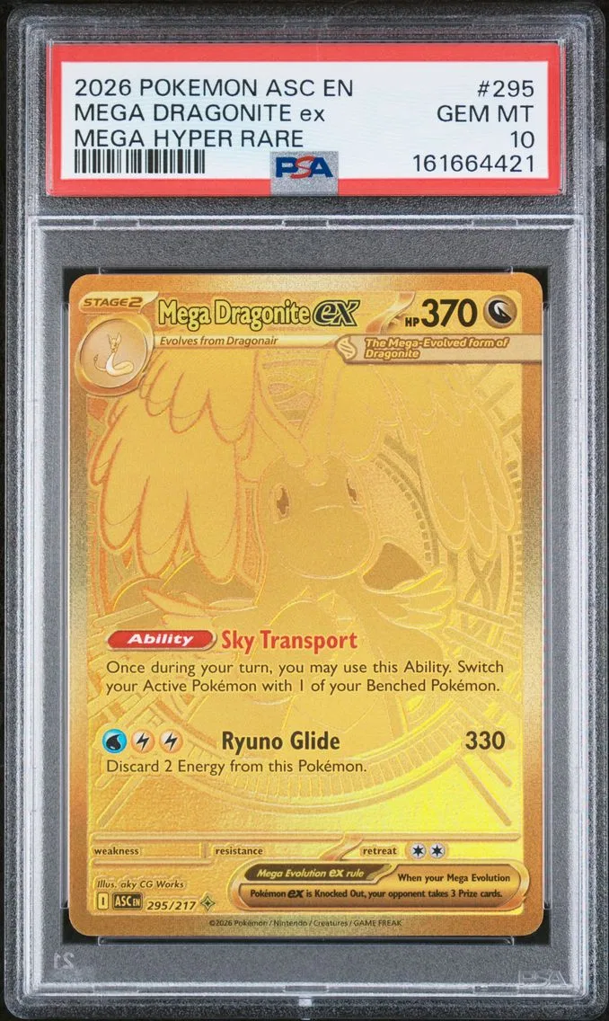 2026 #295 Mega Dragonite EX PSA 10 Asc EN-Ascended Heroes — Uncommon