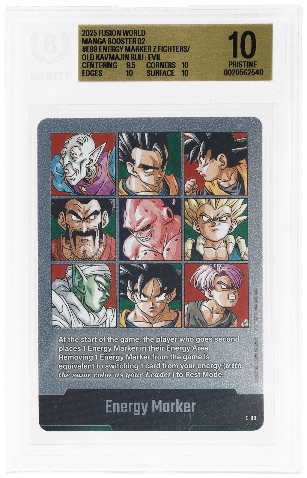 2025 Dragon Ball Super Fusion World Manga Booster 02 Volume 41 Cover Energy Marker #E-89 BGS 10