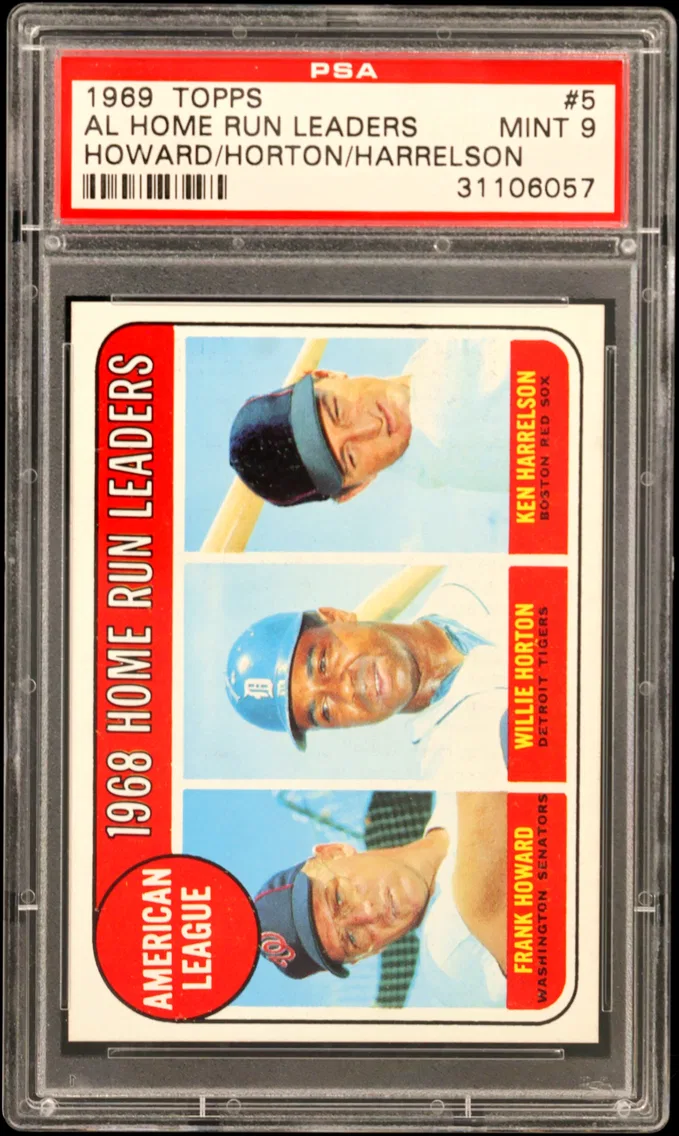 1969 #5 AL Home Run Leaders PSA 9 Topps — Common