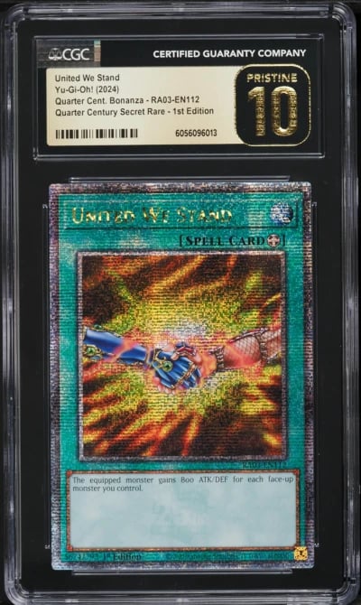 2024 Yu-Gi-Oh! QC Bonanza 1st Edition United We Stand #RA03-EN112 CGC 10 PRISTINE