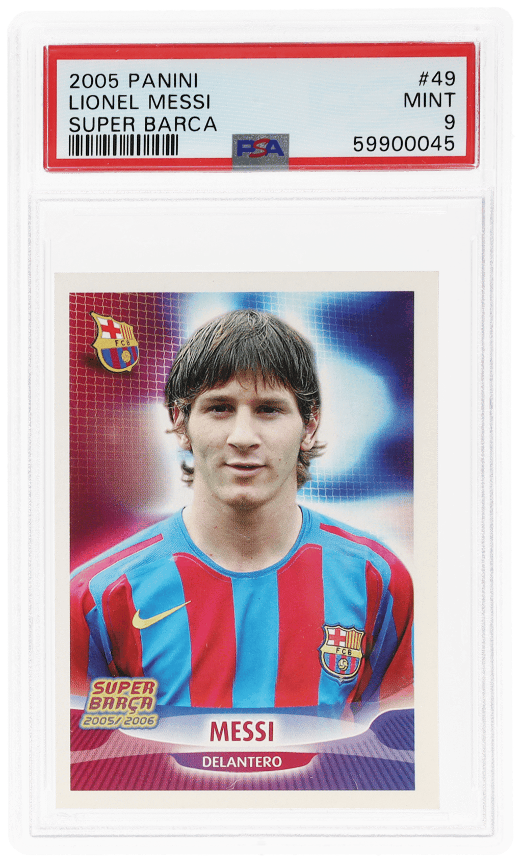 2005 Panini Stickers Fc Barcelona Lionel Messi #49 PSA 9
