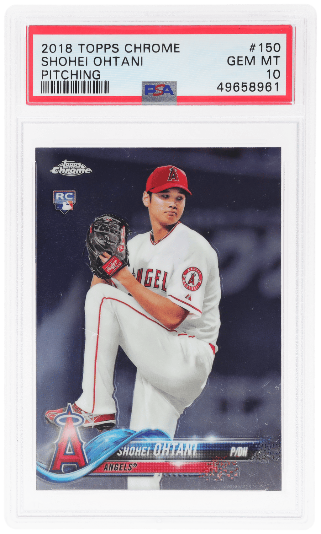 2018 Topps Chrome Pitching Shohei Ohtani #150 PSA 10