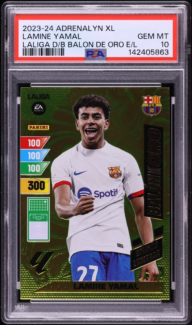 2023 Panini Adrenalyn XL LaLiga Dream Box Balon De Oro Lamine Yamal ROOKIE PSA 10 GEM MINT