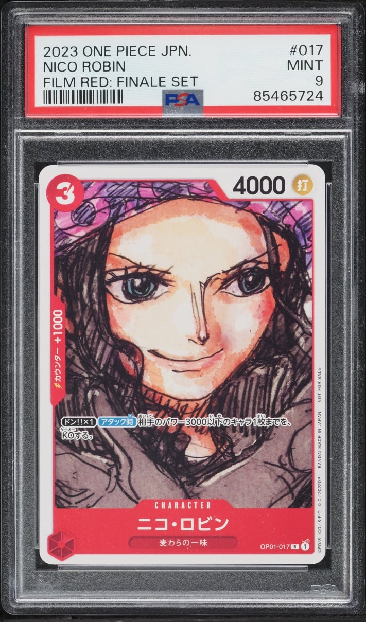 2023 One Piece Japanese Film Red Finale Set Nico Robin #OP01-017 PSA 9 MINT