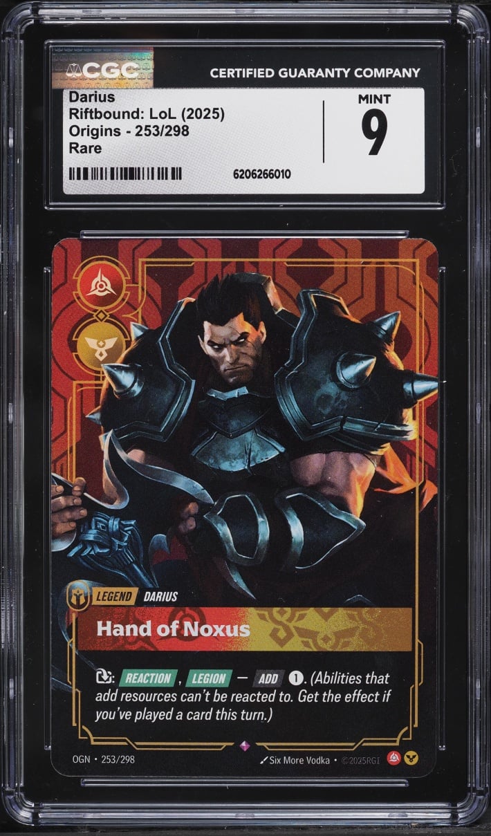 2025 Riftbound League Of Legends LoL Origins Darius #253 CGC 9 MINT