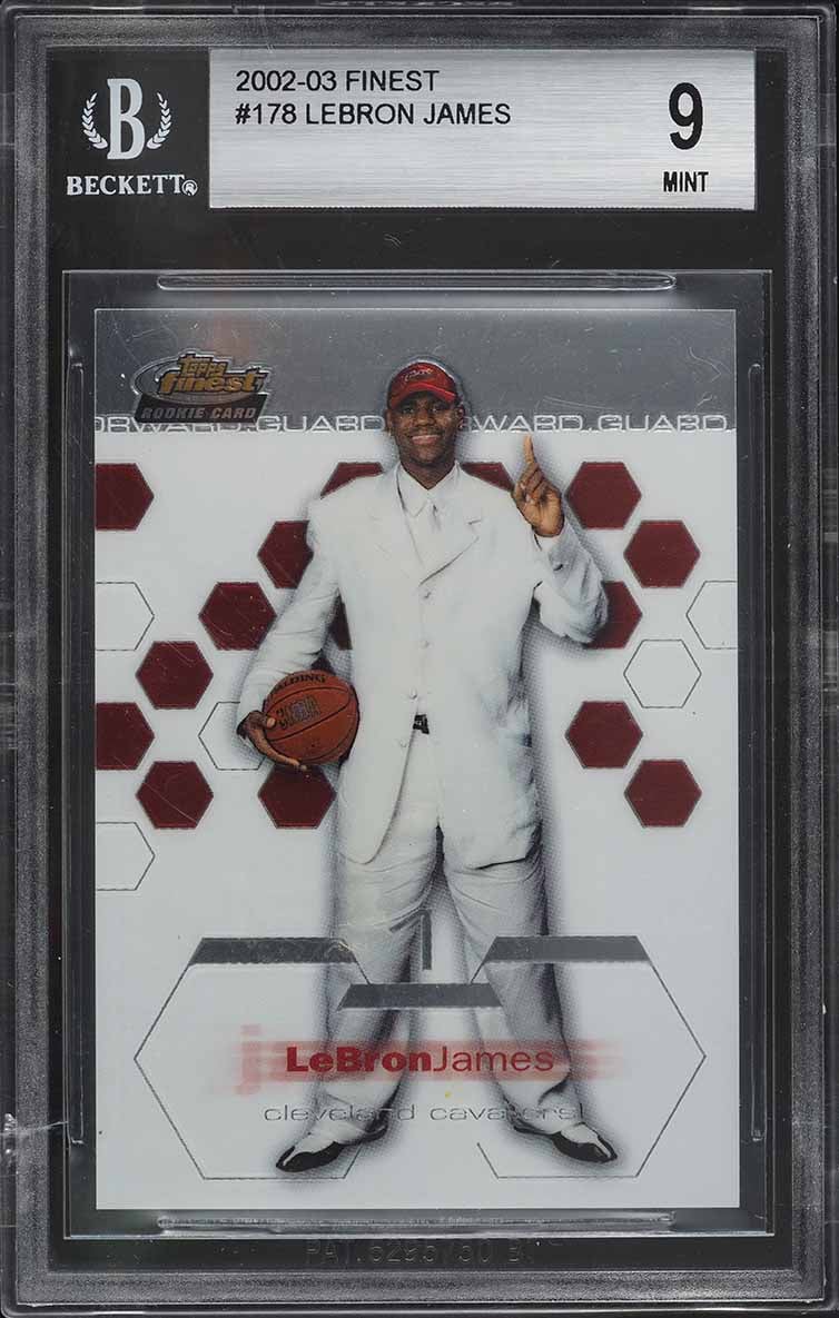 2002 Finest Basketball LeBron James ROOKIE RC #178 BGS 9 MINT