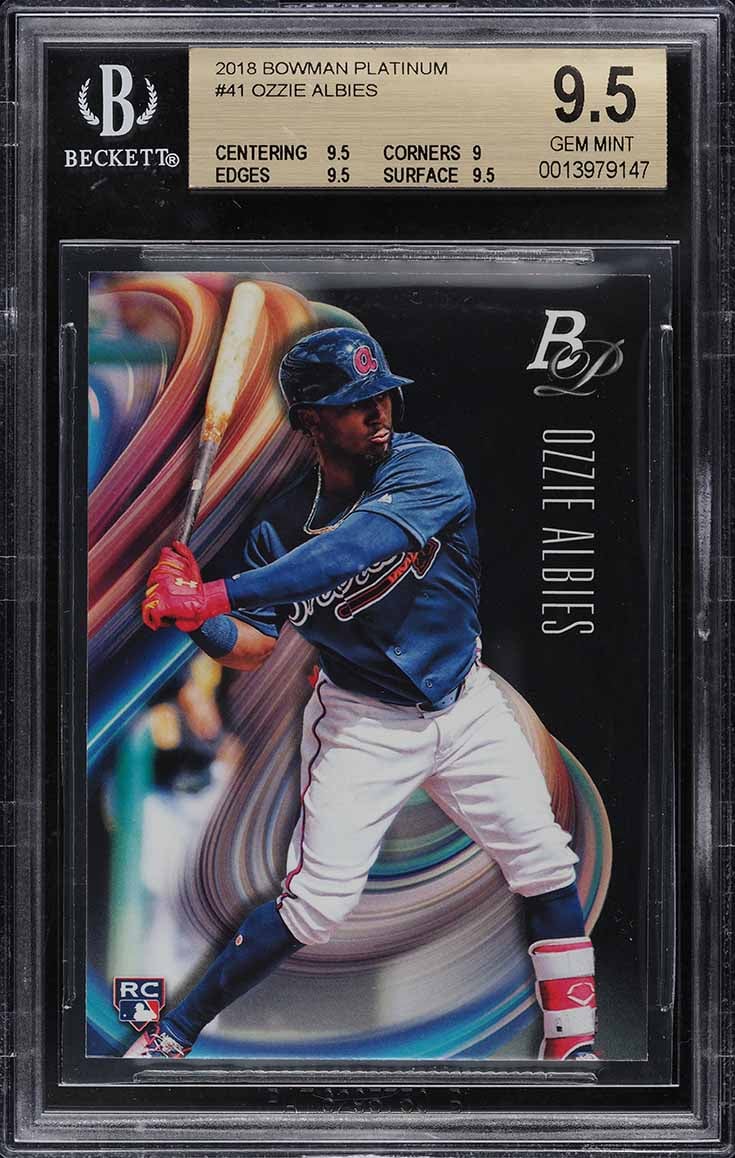 2018 Bowman Platinum Ozzie Albies ROOKIE #41 BGS 9.5 GEM MINT