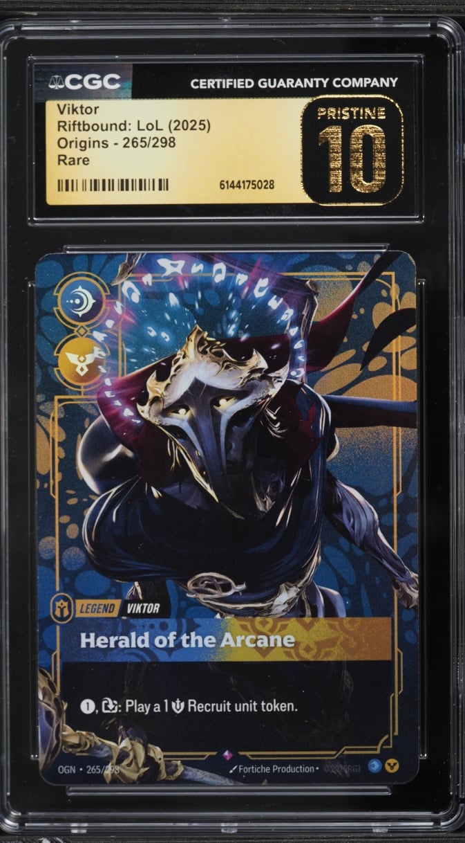 2025 Riftbound League Of Legends LoL Origins Viktor #265 CGC 10 PRISTINE