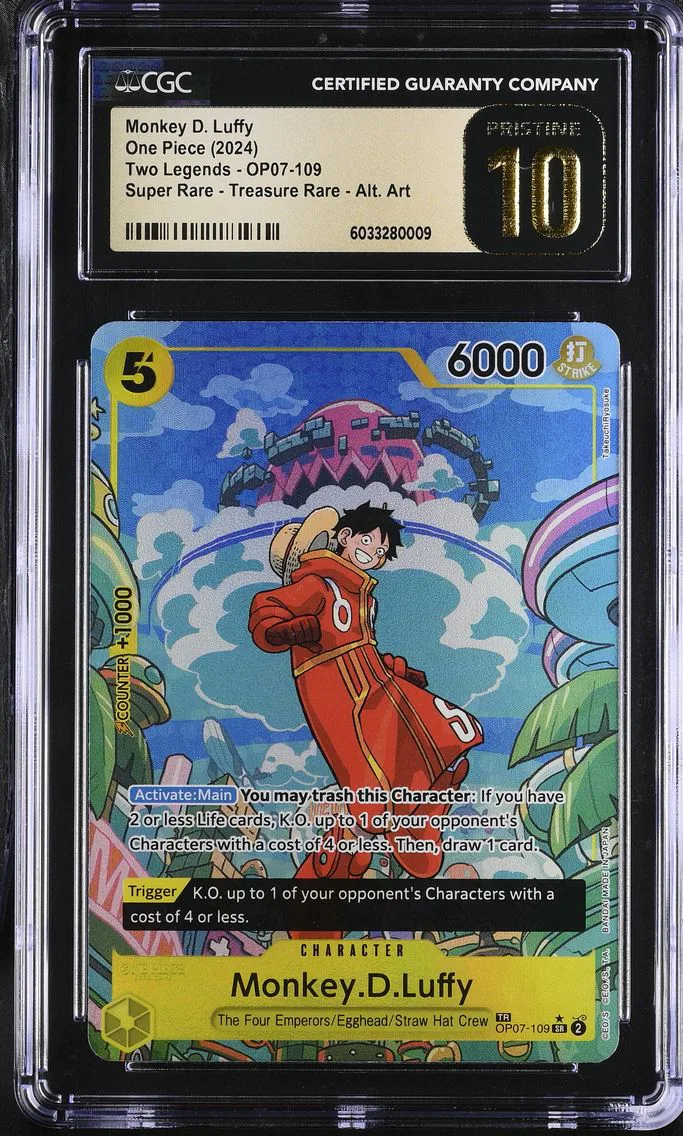 2024 #OP07-109 Monkey D. Luffy CGC 10 Pristine Two Legends (OP08) - English — Rare