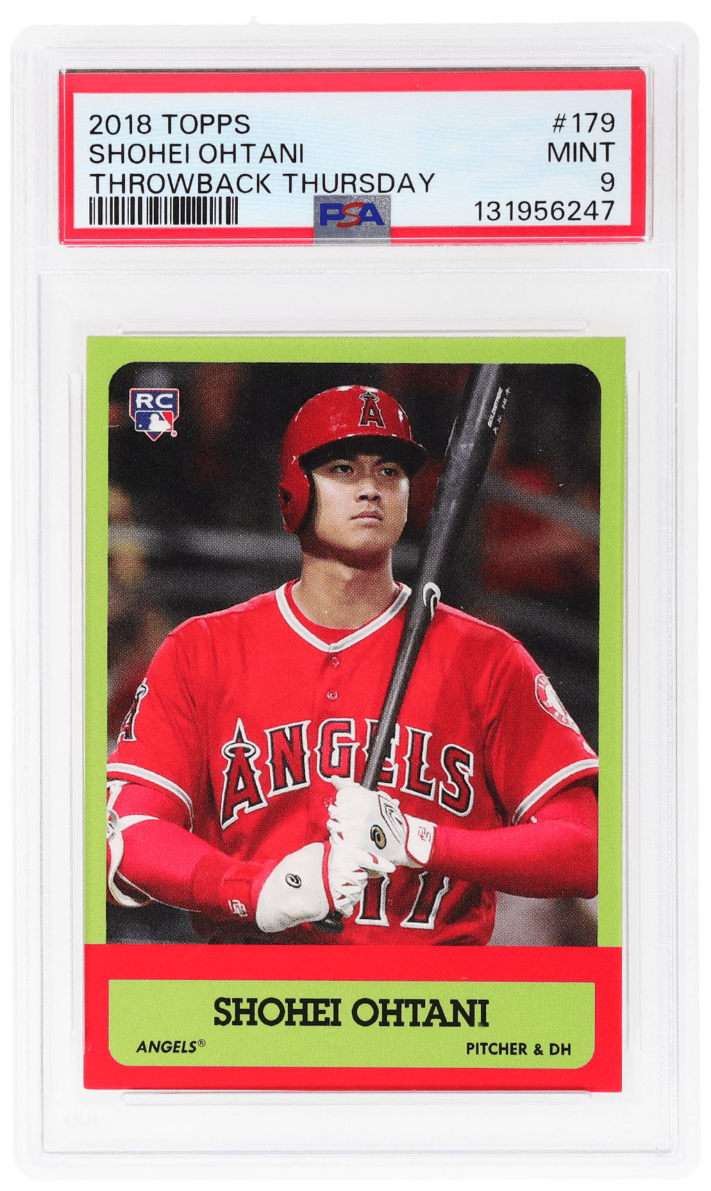 2018 Topps Throwback Thursday Shohei Ohtani #179 PSA 9