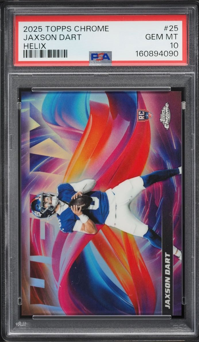2025 Topps Chrome Helix Jaxson Dart ROOKIE #HX-25 PSA 10 GEM MINT
