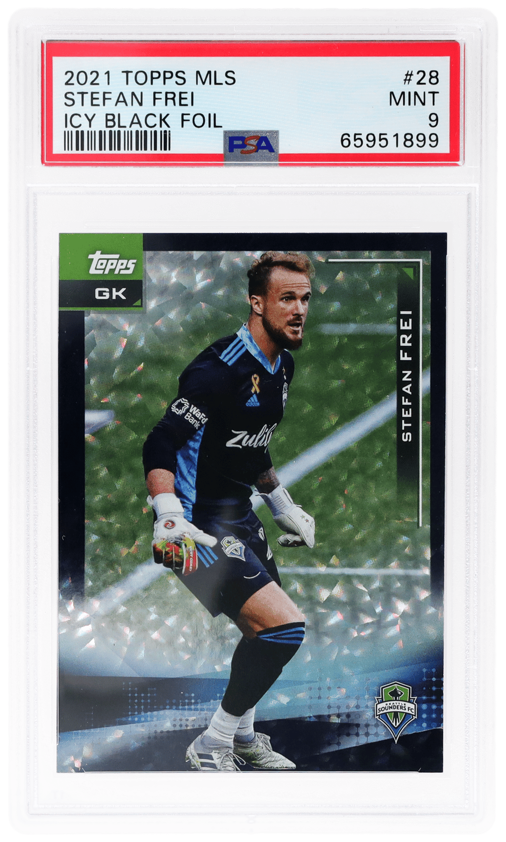 2021 Topps MLS Icy Black Foil Stefan Frei #28 6/10 PSA 9