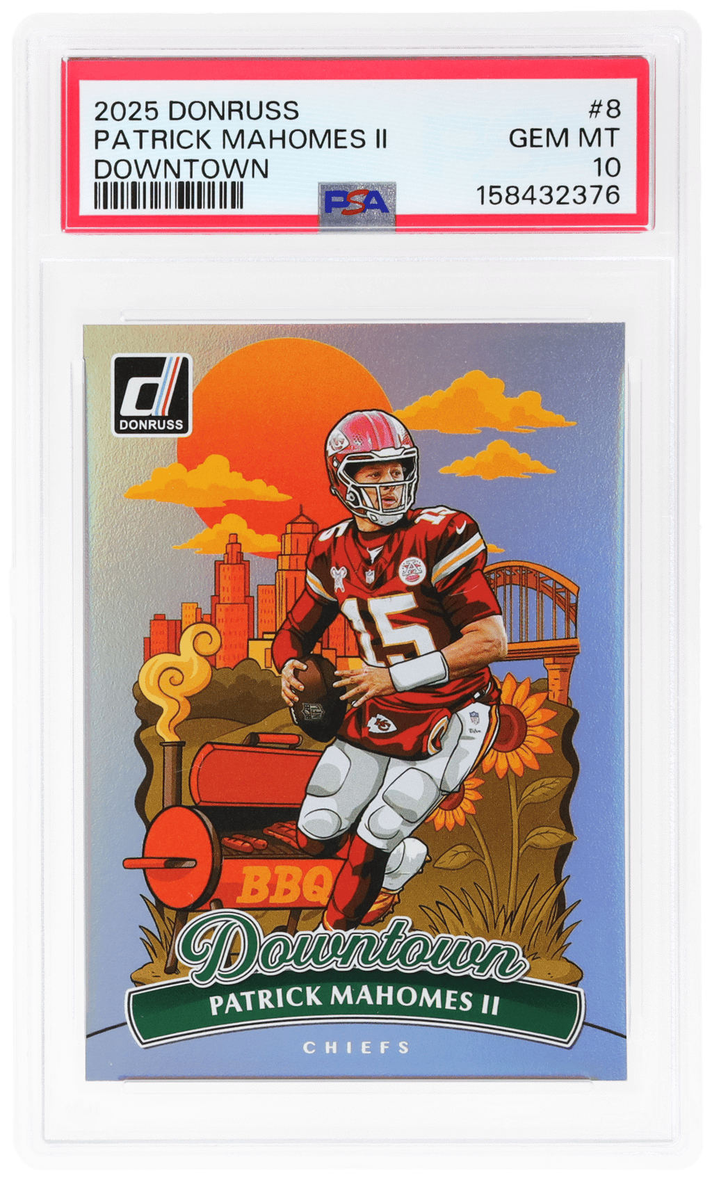 2025 Panini Donruss Downtown Patrick Mahomes II #8 PSA 10