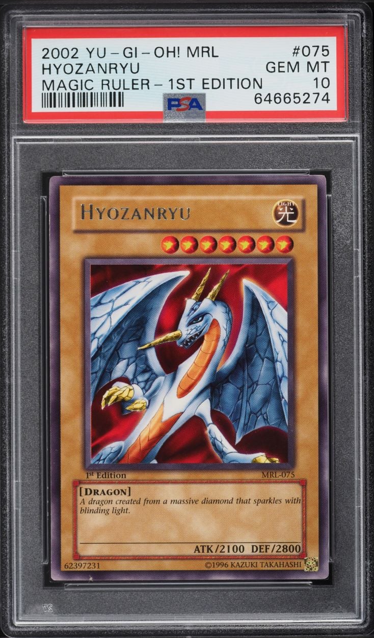 2002 Yu-Gi-Oh! Magic Ruler 1st Edition Hyozanryu #MRL-075 PSA 10 GEM MINT