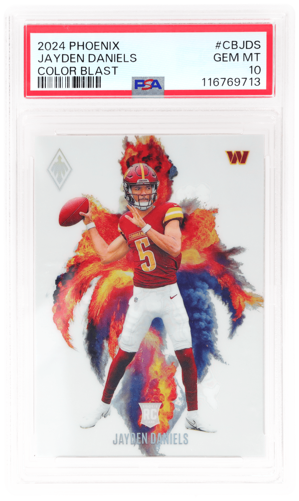 2024 Panini Phoenix Color Blast Jayden Daniels #CB-JDS PSA 10