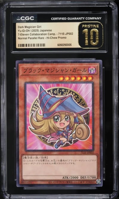 2025 Yu-Gi-Oh! Japanese 7-Eleven Hi-Chew Promo Dark Magician Girl #711E-JP002 CGC 10 PRISTINE