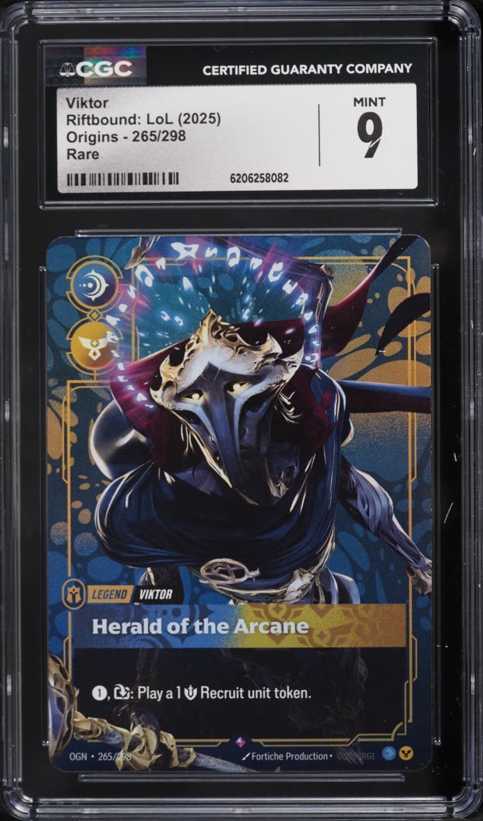 2025 Riftbound League Of Legends LoL Origins Viktor #265 CGC 9 MINT