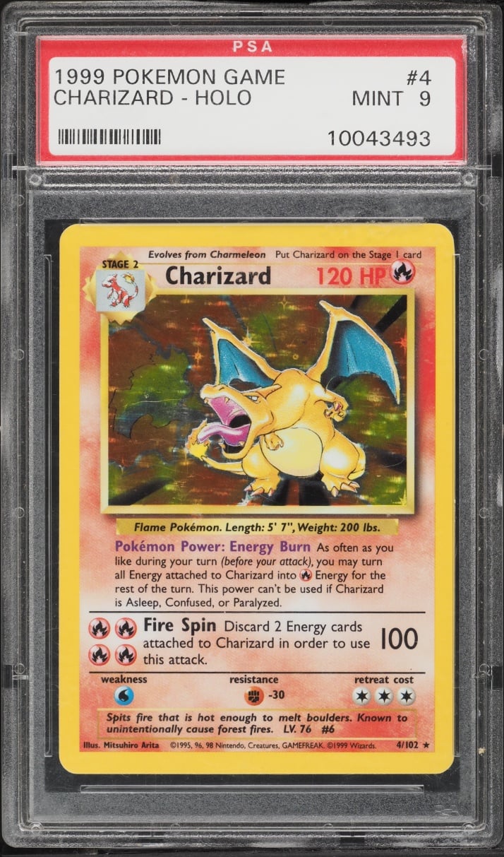1999 Pokemon Base Set Holo Charizard #4 PSA 9 MINT