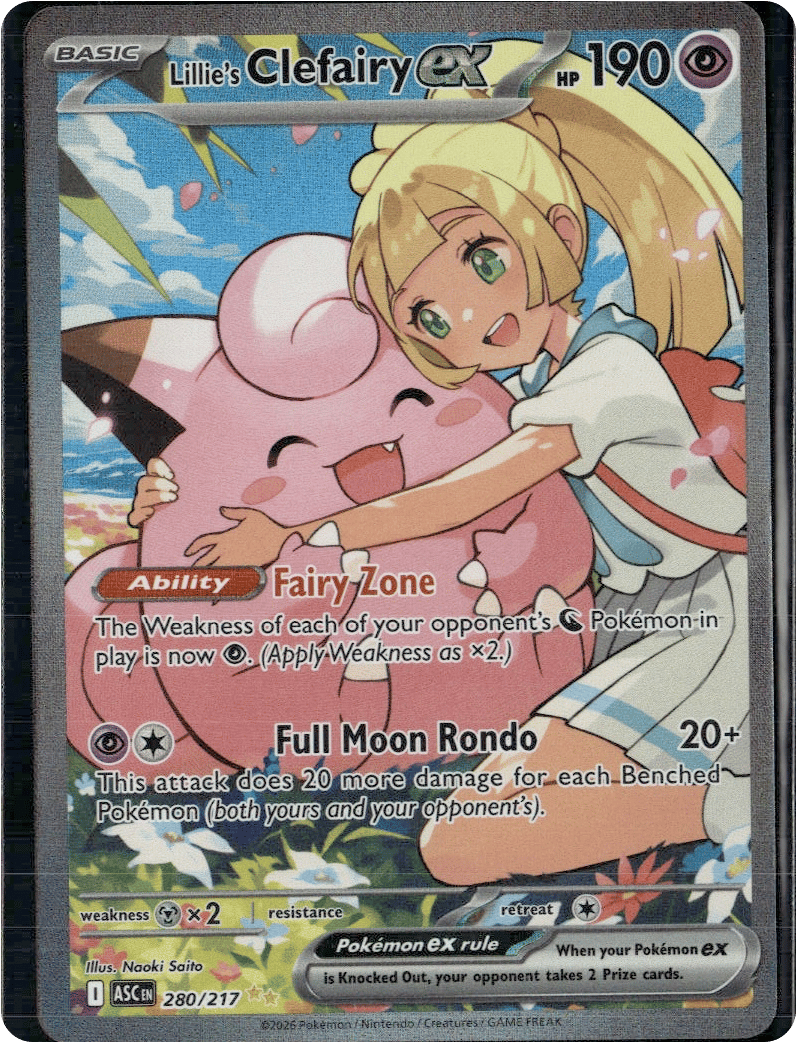 2026 Lillie's Clefairy ex #280 Ascended Heroes