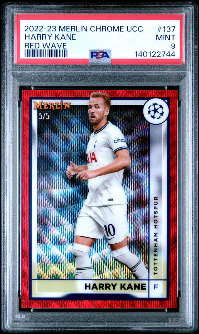 2022 #137 Harry Kane PSA 9 Topps Merlin Chrome UEFA Club Competitions — Epic
