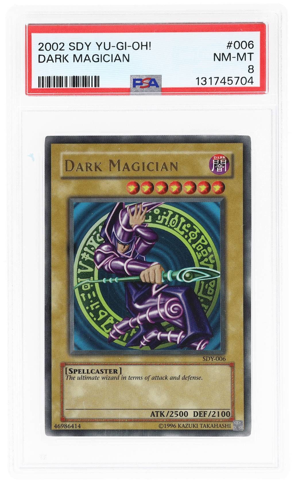 2002 Yu-Gi-Oh! Starter Deck Dark Magician #SDY-006 PSA 8
