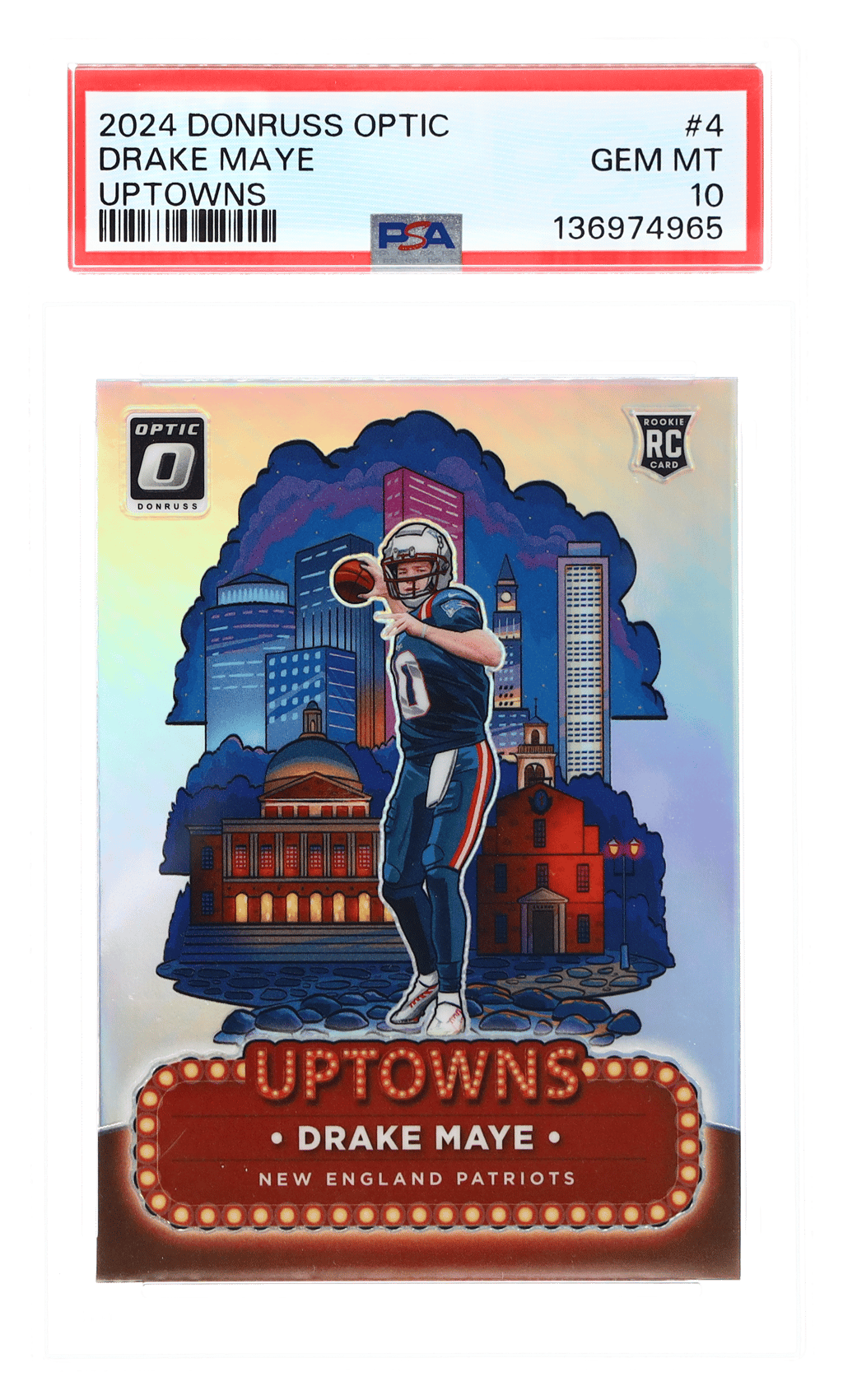 2024 Donruss Optic Uptowns Drake Maye #4 PSA 10