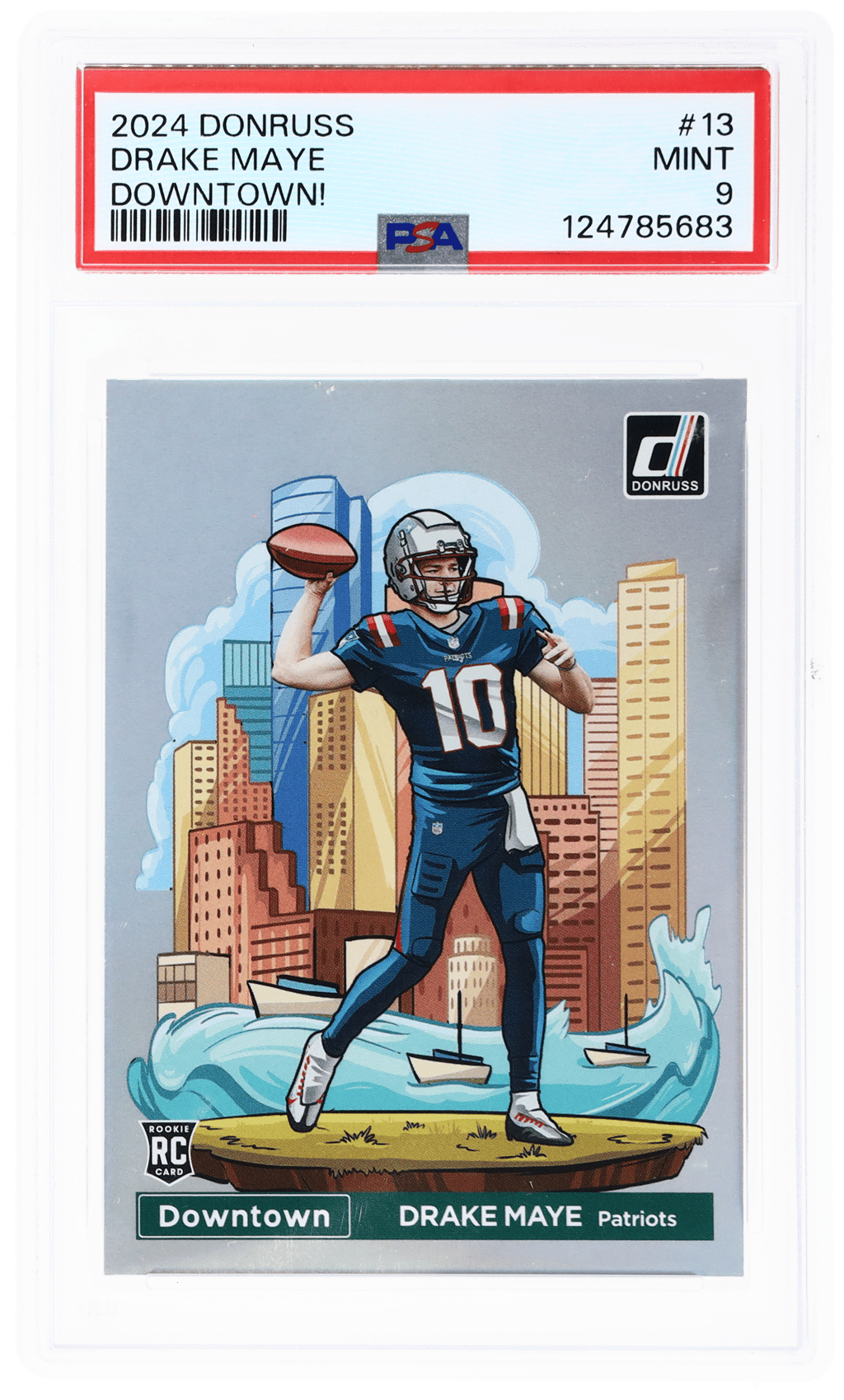 2024 Donruss Downtown Drake Maye #13 PSA 9